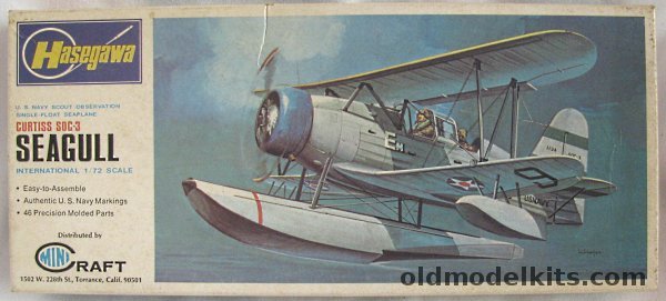 Hasegawa 1/72 Curtiss SOC-3 Seagull - USS Phoenix Scout Plane, JS051-130 plastic model kit